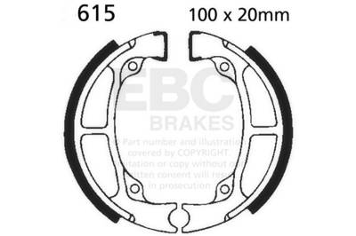 EBC Motorcycle Brakes - EBC Motorcycle Brakes 615 Plain Motorcycle Replacement Brake Shoes for RM80