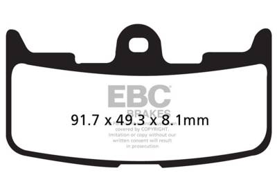 EBC Motorcycle Brakes - EBC Motorcycle Brakes FA345HH Double-H Sintered Pads