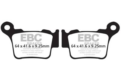 EBC Motorcycle Brakes - EBC Motorcycle Brakes FA368X Carbon x Pads for Enduro/MX Bikes