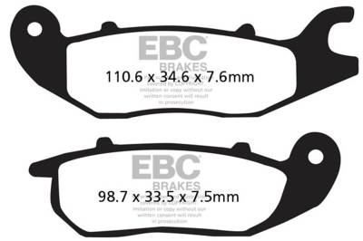 EBC Motorcycle Brakes - EBC Motorcycle Brakes FA375HH Double-H Sintered Pads