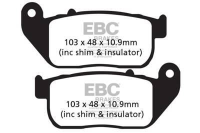 EBC Motorcycle Brakes - EBC Motorcycle Brakes FA381 Organic FA Series Pads