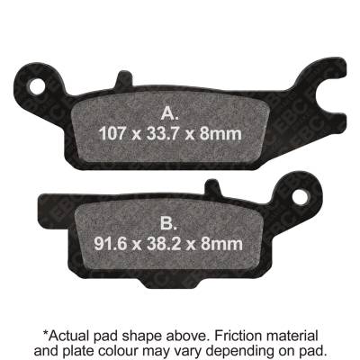 EBC Motorcycle Brakes - EBC Motorcycle Brakes FA443R R Series Heavy Duty Sintered Pads