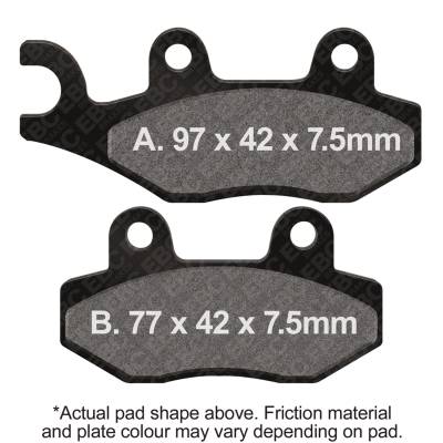 EBC Motorcycle Brakes - EBC Motorcycle Brakes SXR135HH SXR Series Sintered Race Pads