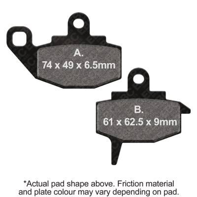 EBC Motorcycle Brakes - EBC Motorcycle Brakes FA130R R Series Heavy Duty Sintered Pads for 87-07 KLR650
