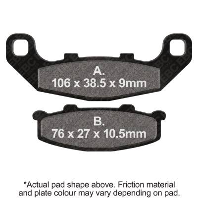 EBC Motorcycle Brakes - EBC Motorcycle Brakes FA141 Organic FA Series Pads