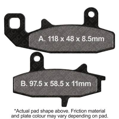 EBC Motorcycle Brakes - EBC Motorcycle Brakes FA147X Carbon x Pads for Enduro/MX Bikes for 90-93 DR650S