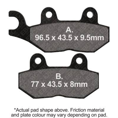 EBC Motorcycle Brakes - EBC Motorcycle Brakes FA214/2HH Double-H Sintered Pads