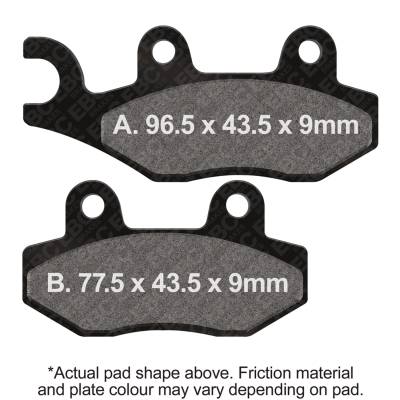 EBC Motorcycle Brakes - EBC Motorcycle Brakes FA228 Organic FA Series Pads for 96-14 CMX250C Rebel