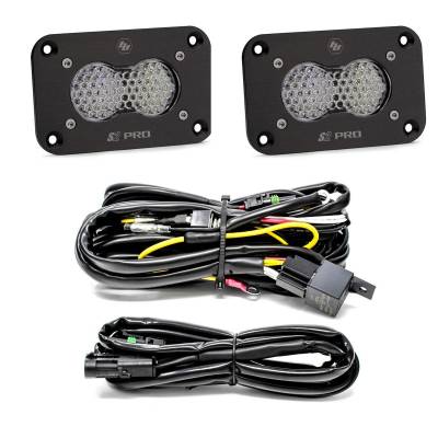 Baja Designs - Baja Designs 487808 S2 Pro Black Flush Mount LED Light Pod Reverse Kit