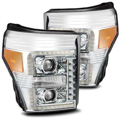 AlphaRex - AlphaRex 880141 Chrome Projector Plank Headlights for 11-16 Ford Super Duty