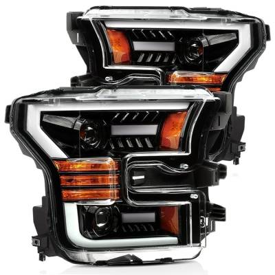 AlphaRex - AlphaRex 880158 Chrome Projector Plank Headlights
