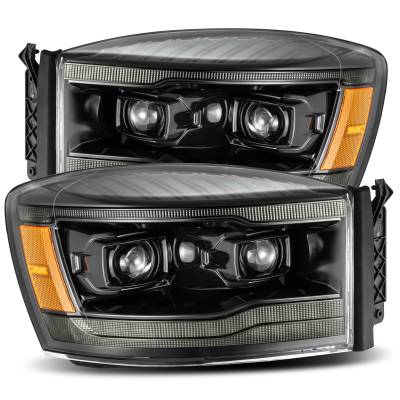 AlphaRex - AlphaRex 880530 Black Projector Headlights for 06-08 Dodge Ram