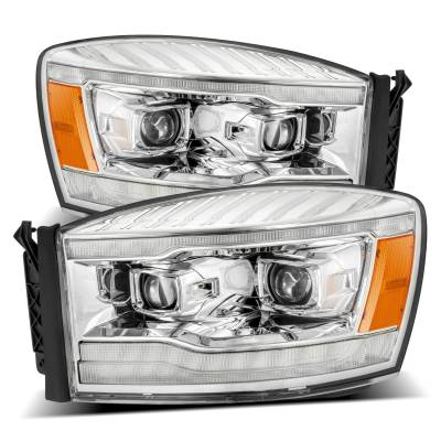 AlphaRex - AlphaRex 880531 Chrome Projector Headlights for 06-08 Dodge Ram