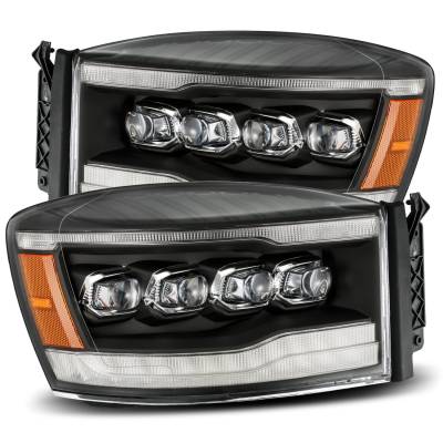 AlphaRex - AlphaRex 880536 Black LED Projector Headlights for 06-08 Dodge Ram