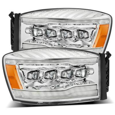AlphaRex - AlphaRex 880537 Chrome LED Projector Headlights for 06-08 Dodge Ram