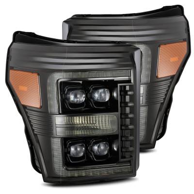 AlphaRex - AlphaRex 880147 Alpha Black LED Projector Headlights for 11-16 Ford Super Duty