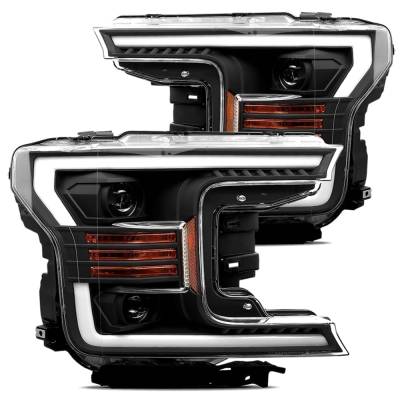 AlphaRex - AlphaRex 880176 Black Projector Headlights for 18-20 Ford F150