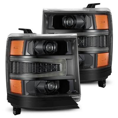 AlphaRex - AlphaRex 880233 Alpha Black LED Projector Headlights 16-18 Chevy Silverado 1500