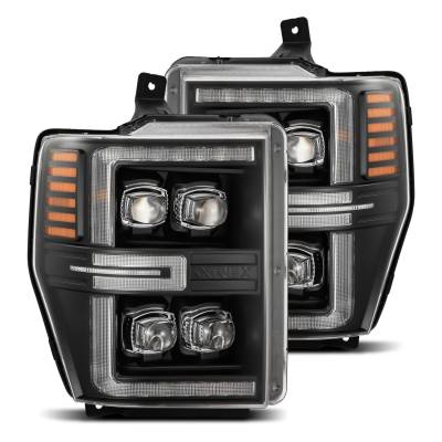 AlphaRex - AlphaRex 880310 Black LED Projector Headlights for 08-10 Ford Super Duty