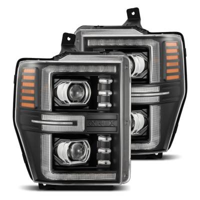 AlphaRex - AlphaRex 880312 Black LED Projector Headlights for 08-10 Ford Super Duty