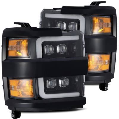 AlphaRex - AlphaRex 880229 LED Projector Headlights for 15-19 Chevy Silverado 2500HD