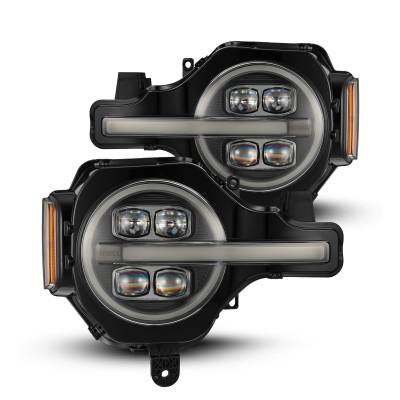 AlphaRex - AlphaRex 880260 Black LED Projector Headlights for 21-24 Ford Bronco