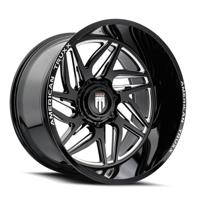 American Truxx - American Truxx AT1917 Goliath 20x9 8x170 -12mm Gloss Black/Milled AT1917-2970M
