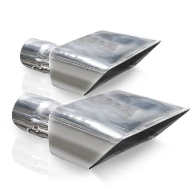 Stainless Works - Stainless Works 7010200 Hot Rod Style Exhaust Tips 2" Inlet for 70-72 Corvette