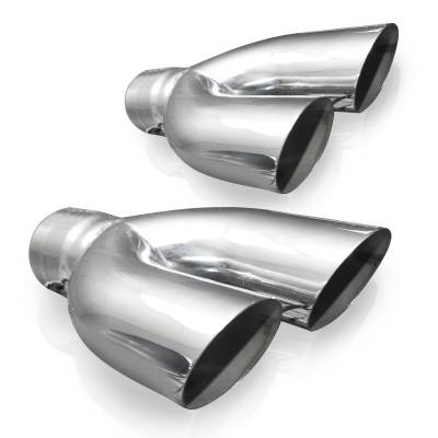 Stainless Works - Stainless Works 7020300 Y-Style 3" Slash Cut Exhaust Tips