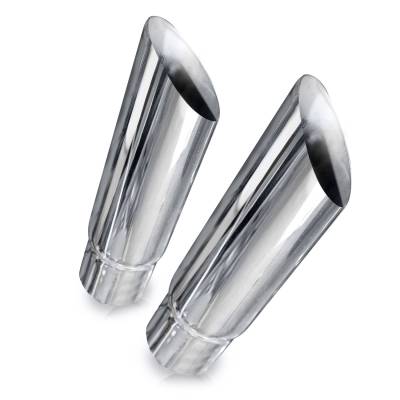Stainless Works - Stainless Works 7030200 Slash Cut Exhaust Tips 2" Inlet