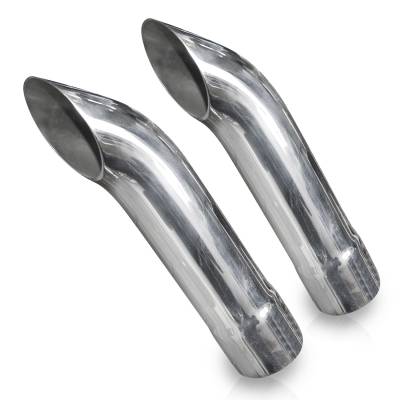 Stainless Works - Stainless Works 7070200 Extended Turn Down Exhaust Tips 2" Inlet