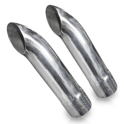 Stainless Works - Stainless Works 7080200 Short Turn Down Exhaust Tips 2" Inlet