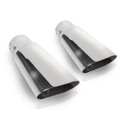 Stainless Works - Stainless Works 7090250 Flat Oval Tips 2.5" Inlet