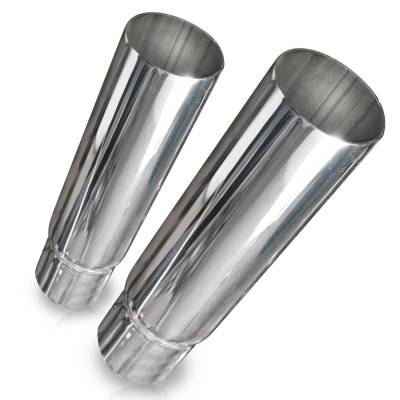 Stainless Works - Stainless Works 710250 Straight Cut Tips 2.5" Inlet
