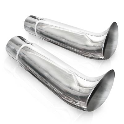 Stainless Works - Stainless Works 720200 Elf Ear Exhaust Tips 2" Inlet