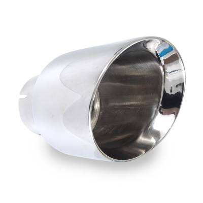 Stainless Works - Stainless Works 789300 Double Wall Slash Cut Exhaust Tip 5" Body 8" L 3" Inlet