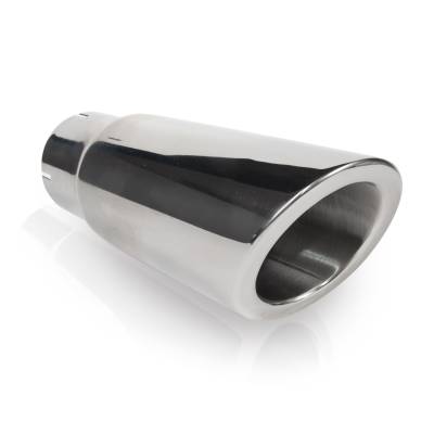 Stainless Works - Stainless Works 793225 Double Wall Slash Cut Exhaust Tip 3.5" Body