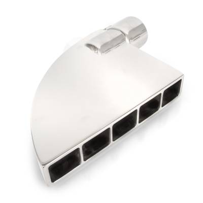 Stainless Works - Stainless Works 801225-WG Side Boxxter Exhaust Tip w/Grate 2.25" Inlet