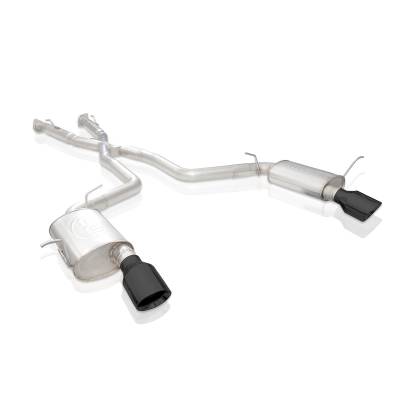 Stainless Works - Stainless Works DUR18CBL-B Legend Catback w/Black Tips