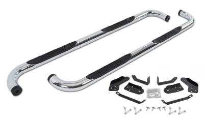 Big Country - Big Country 370204 3" Round Classic Side Bars Complete Kit w/Brackets