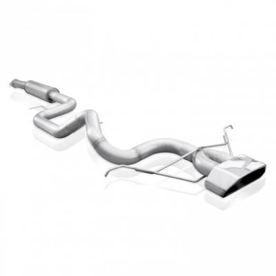 Stainless Works - Stainless Works FC13CB-WT Catback Vintage Round Muffler Wide Oval Tip Factory