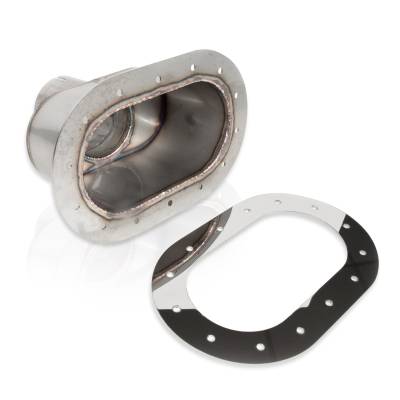Stainless Works - Stainless Works ST2813 SS Works Thru Body Oval Tip 2.5" Inlet
