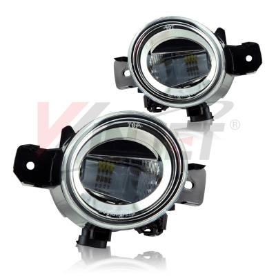 Winjet - Winjet CFWJ-0459-C Clear LED Fog Lights for 07-08 Nissan/Infiniti M45 M35