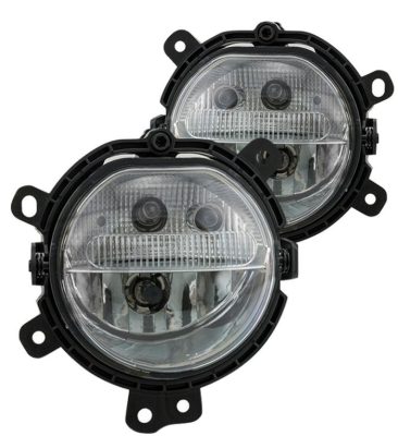 Winjet - Winjet CFWJ-0529-C Clear LED Fog Lights for 14-17 Mini Cooper