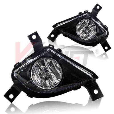 Winjet - Winjet CFWJ-0528-C Clear Fog Lights for 08-11 BMW 3 Series Sedan Wagon E90/E91