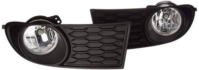 Winjet - Winjet CFWJ-0607-C Clear Fog Lights w/Wiring Kit for 11-15 Dodge Journey