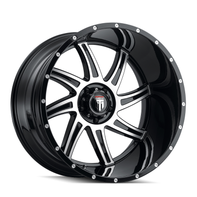 American Truxx - American Truxx AT162 Vortex 20x10 6x135 -24mm Black/Machined AT162-2136BM-24