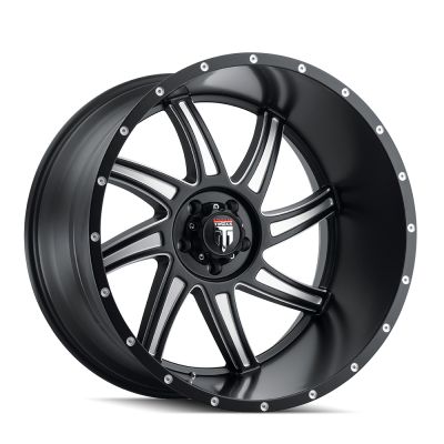 American Truxx - American Truxx AT162 Vortex 20x10 8x170 -24mm Satin Black/Milled AT162-2170M-24