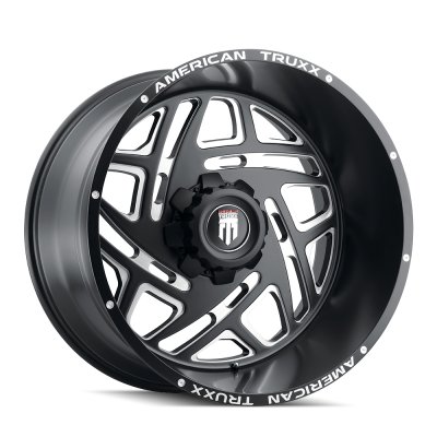 American Truxx - American Truxx AT1904 Cosmos 24x14 5x5.0 -76mm Black/Milled AT1904-24473M-76