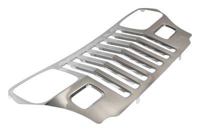 RT Offroad - RT Offroad RT34044 Stainless Steel Grille Overlay for 1987-1995 Jeep YJ Wrangler